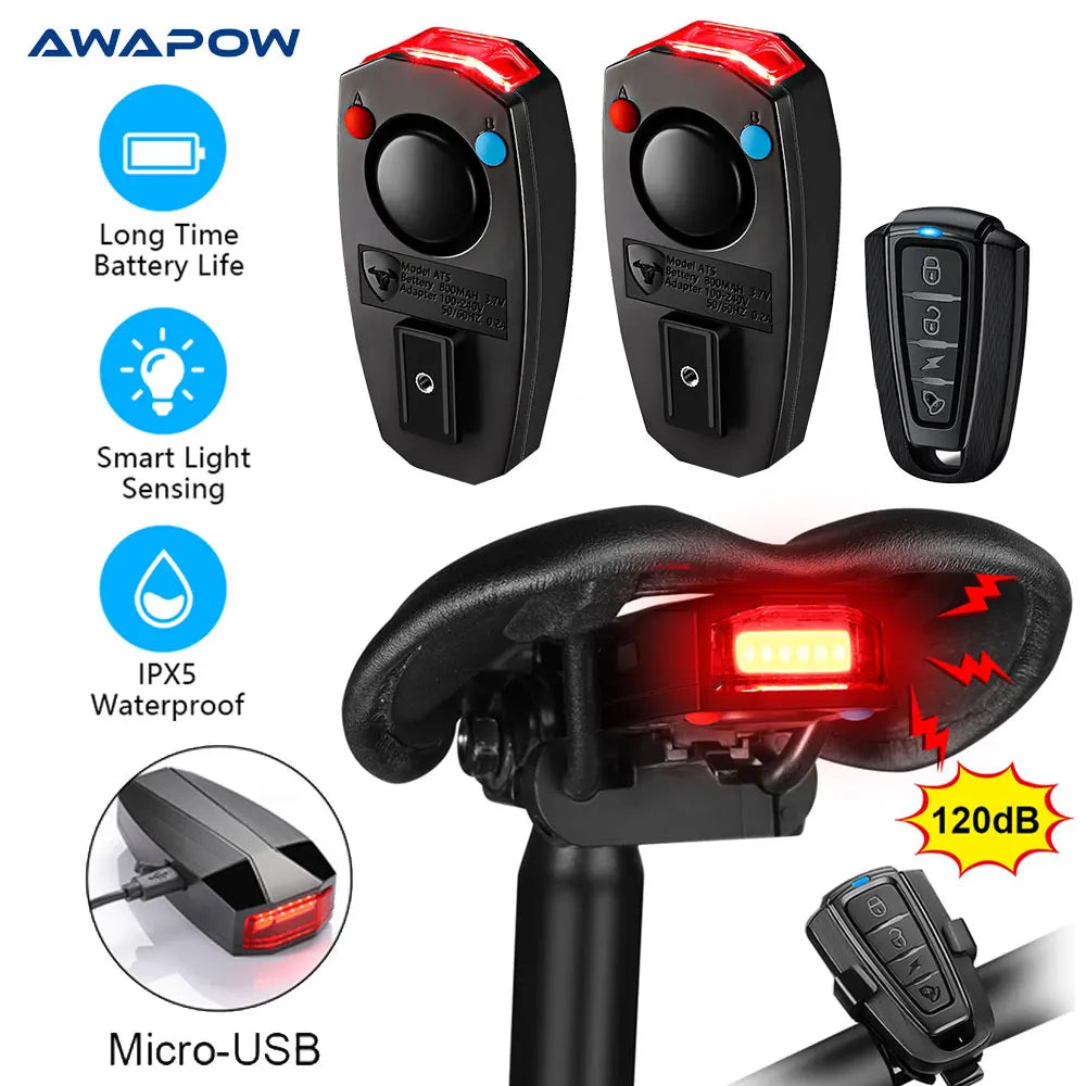 Awapow Bicycle Alarm Tail Light